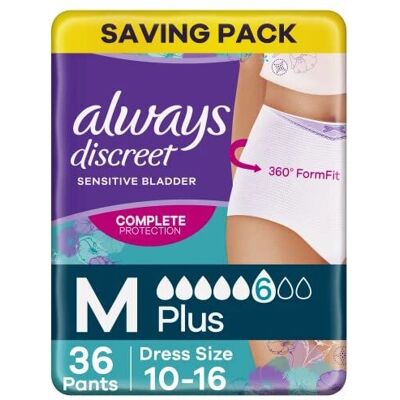 Always Discreet Plus M Incontinence Underwear - Incontinence underwear Always Discreet Plus M Incontinence Underwear - Incontinence underwear