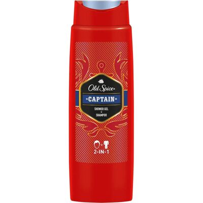 Old Spice Captain Dusjgel & Sjampo - 250ml - 2-i-1 for Menn Kropp og Hår Old Spice Captain Dusjgel & Sjampo - 250ml - 2-i-1 for Menn Kropp og Hår