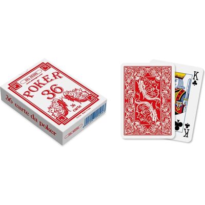 Dal Negro Modell 20100 - Röda Short Deck Pokerkort Dal Negro Modell 20100 - Röda Short Deck Pokerkort