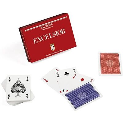 Carte da poker Dal Negro 21008 - 2 mazzi, 55 carte Carte da poker Dal Negro 21008 - 2 mazzi, 55 carte