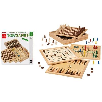 Dal Negro Modello 053560 - Set di Giochi da Tavolo 5-in-1 Dal Negro Modello 053560 - Set di Giochi da Tavolo 5-in-1