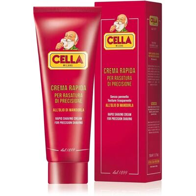 Crème à Raser Rapide Cella Milano - Rouge - Tout-en-Un - Publicité Crème à Raser Rapide Cella Milano - Rouge - Tout-en-Un - Publicité