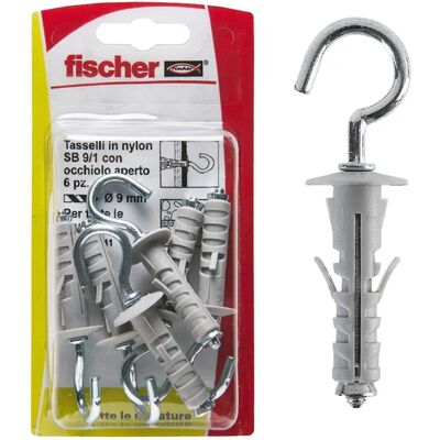 Fischer Ancoraggio per Muro SB 9/.. K - Gancio di Espansione Universale Fischer Ancoraggio per Muro SB 9/.. K - Gancio di Espansione Universale