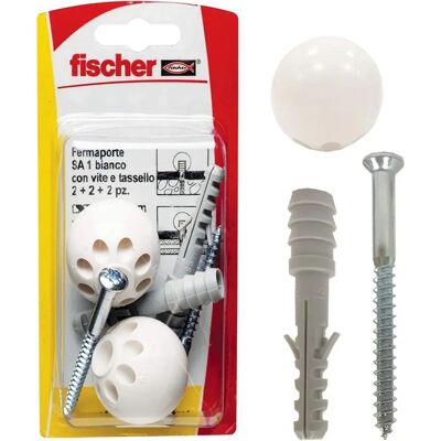 Fischer Paracolpo zelfbediening SA 1K wit - Wandstopper - 2 Stuks Fischer Paracolpo zelfbediening SA 1K wit - Wandstopper - 2 Stuks