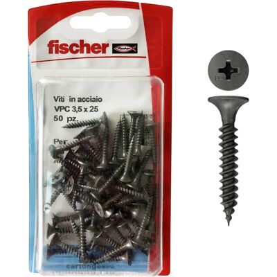 Fischer VPC K Skruvar - Gipsvägg - 3,5x25mm - 50 st Fischer VPC K Skruvar - Gipsvägg - 3,5x25mm - 50 st