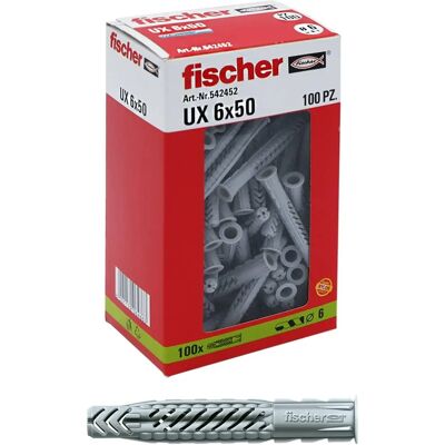 Fischer Wall Plug - 542452 - For solid, perforated brick, drywall - Wall Plug Fischer Wall Plug - 542452 - For solid, perforated brick, drywall - Wall Plug
