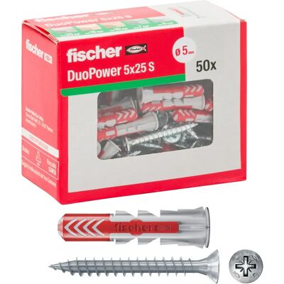 Kołek DuoPower Fischer - 5x25 mm, 50 sztuk Kołek DuoPower Fischer - 5x25 mm, 50 sztuk
