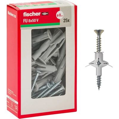 Fischer - Tassello in nylon 8 x 50 V Y - Ancoraggi murali Fischer - Tassello in nylon 8 x 50 V Y - Ancoraggi murali