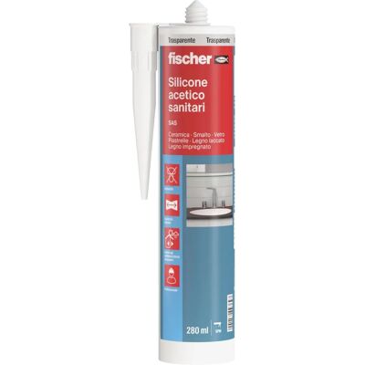 Fischer Silicone Acetico Sanitari 280 ml - Sigillante Fischer Silicone Acetico Sanitari 280 ml - Sigillante