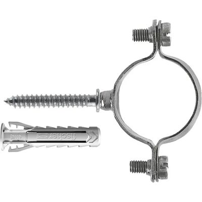 Fischer Pipe Clamp - 26mm Zinc-coated Steel - 10 pcs Fischer Pipe Clamp - 26mm Zinc-coated Steel - 10 pcs