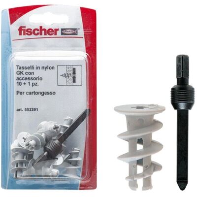 Fischer Modello 552391 Tassello in Nylon per Cartongesso - Montaggio Veloce Fischer Modello 552391 Tassello in Nylon per Cartongesso - Montaggio Veloce