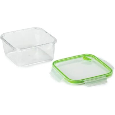 Snips 0.8L Food Storage Container - Green, Transparent - Square Box Snips 0.8L Food Storage Container - Green, Transparent - Square Box