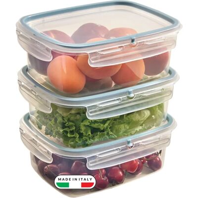 Snips - Set 3 Food Storage Containers 1.80L Made in Italy BPA-Free - Food Storage Containers Snips - Set 3 Food Storage Containers 1.80L Made in Italy BPA-Free - Food Storage Containers