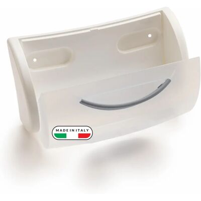 BIGHOUSE IT Portaspugna Ordinello Blanc/Gris Snips - Kitchen sponge holder and soap dispenser BIGHOUSE IT Portaspugna Ordinello Blanc/Gris Snips - Kitchen sponge holder and soap dispenser