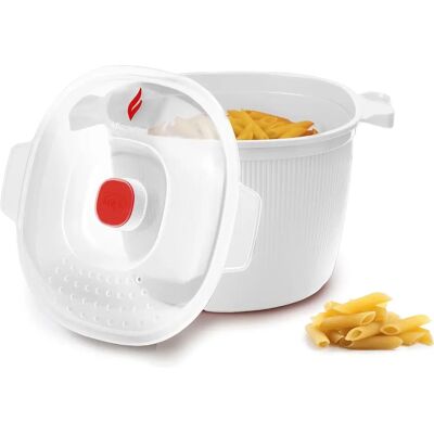Snips White Microwave Pasta Container - 4L Food Storage - Italy Snips White Microwave Pasta Container - 4L Food Storage - Italy