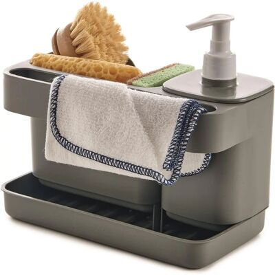 Snips Grey Kitchen Organizer with Dispenser & Sponge Holder Snips Grey Kitchen Organizer with Dispenser & Sponge Holder