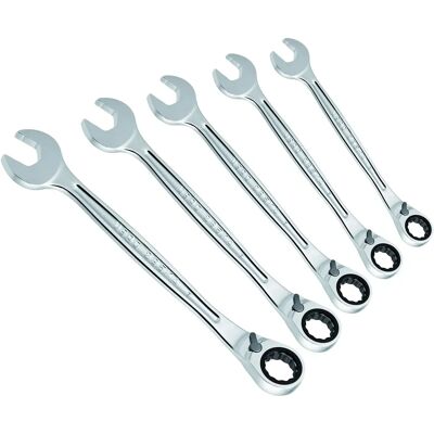 USAG 285 KA/SE5 - Set of 5 Ratchet Combination Wrenches with Seal Ring USAG 285 KA/SE5 - Set of 5 Ratchet Combination Wrenches with Seal Ring