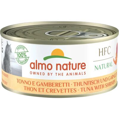 Almo Nature HFC Natural Tonijn en Garnalen Kattenvoer 150g Almo Nature HFC Natural Tonijn en Garnalen Kattenvoer 150g