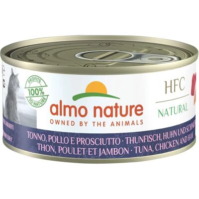 Almo Nature Nourriture pour Chats - Thon Naturel Poulet & Jambon - 24x150g - Publicité Almo Nature Nourriture pour Chats - Thon Naturel Poulet & Jambon - 24x150g - Publicité