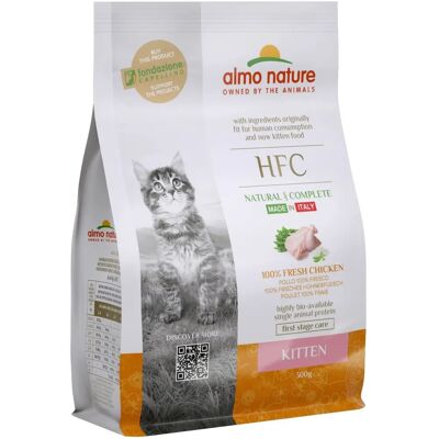 Almo Nature HFC Nourriture pour Chatons au Poulet - Complète, Sans Gluten, 300g Almo Nature HFC Nourriture pour Chatons au Poulet - Complète, Sans Gluten, 300g