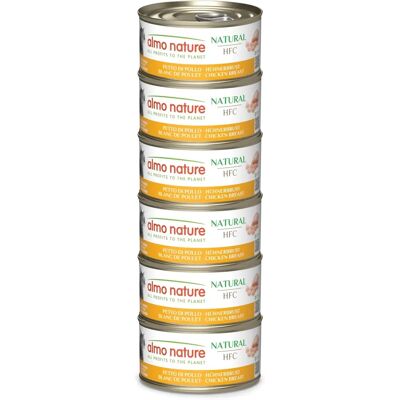 Nourriture humide pour chats Almo Nature - 70g, 6 x 70g, 12 x 70g, 24 x 55g, 24 x 70g, 48 x 70g - Poitrine de Poulet Nourriture humide pour chats Almo Nature - 70g, 6 x 70g, 12 x 70g, 24 x 55g, 24 x 70g, 48 x 70g - Poitrine de Poulet