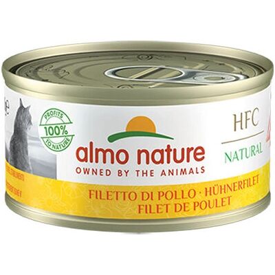 Almo Nature Kissanruoka - Luonnollinen kana, 75% lihaa, 24 säiliötä Almo Nature Kissanruoka - Luonnollinen kana, 75% lihaa, 24 säiliötä