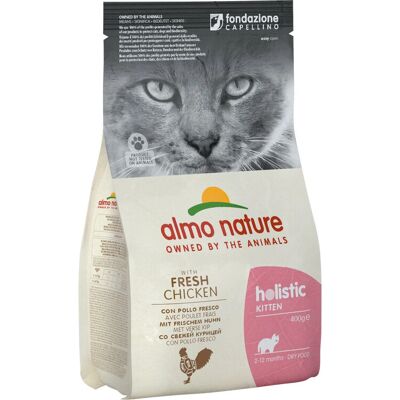 Almo Nature Chaton Poulet - Croquettes 400g - Publicité Almo Nature Chaton Poulet - Croquettes 400g - Publicité