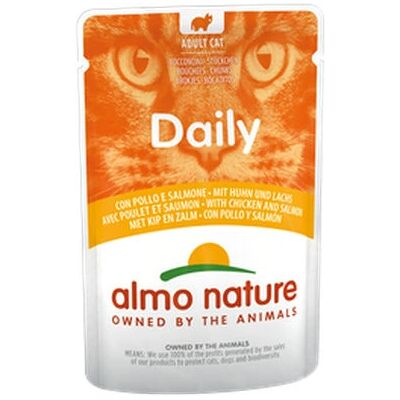 Almo Nature Cibo per Gatti - Menù Quotidiano, Pollo & Salmone - 420g Almo Nature Cibo per Gatti - Menù Quotidiano, Pollo & Salmone - 420g