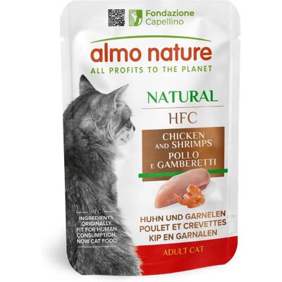 Almo Nature nedves macskaeledel - Csirke és garnéla - 55g Almo Nature nedves macskaeledel - Csirke és garnéla - 55g