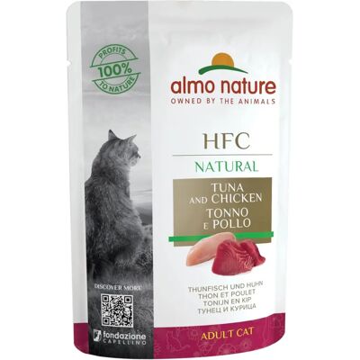 Almo Nature HFC Natural Tonhal és Csirke 48x55g Macskaeledel - Természetes, Gluténmentes Almo Nature HFC Natural Tonhal és Csirke 48x55g Macskaeledel - Természetes, Gluténmentes