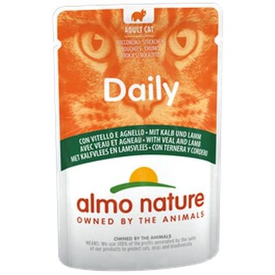Almo Nature Cibo umido per gatti - Sacchetti Daily Menu Vitello & Agnello 70g Almo Nature Cibo umido per gatti - Sacchetti Daily Menu Vitello & Agnello 70g