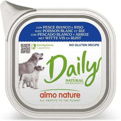 Almo Nature Daily Kutyaeledel Hal és Rizs 100g - Gluténmentes Almo Nature Daily Kutyaeledel Hal és Rizs 100g - Gluténmentes