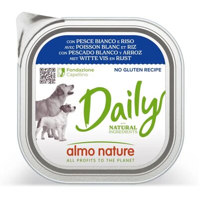 Almo Nature Párizs kutyáknak - Fehér Hal és Rizs - 300g Almo Nature Párizs kutyáknak - Fehér Hal és Rizs - 300g