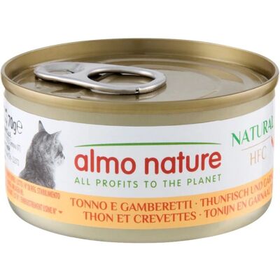 Almo Nature macskatáp konzerv - 70g, Tonhal és Garnélarák Almo Nature macskatáp konzerv - 70g, Tonhal és Garnélarák
