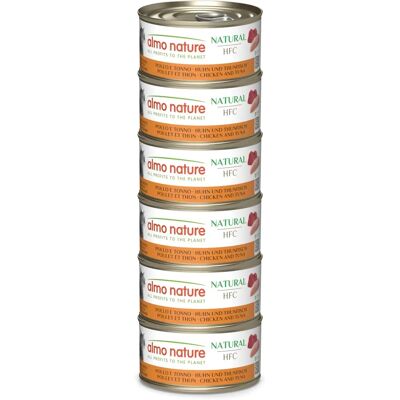 Almo Nature - Natürliches Katzenfutter mit Huhn & Thunfisch - 24 x 70 g Almo Nature - Natürliches Katzenfutter mit Huhn & Thunfisch - 24 x 70 g