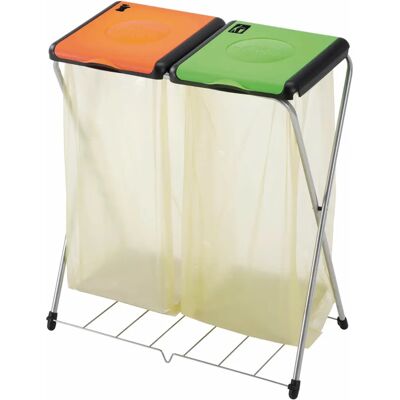 Gimi Nature Plus 2 - Cubo de reciclaje con 2 compartimentos y símbolos Gimi Nature Plus 2 - Cubo de reciclaje con 2 compartimentos y símbolos