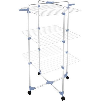 Gimi Modular 3-stöckiger Wäscheständer - Stahl, Blau, Silber Gimi Modular 3-stöckiger Wäscheständer - Stahl, Blau, Silber