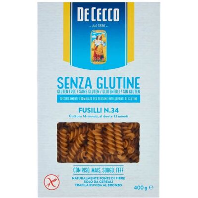 Fusilli Sans Gluten De Cecco - 400g Pâtes - Publicité Fusilli Sans Gluten De Cecco - 400g Pâtes - Publicité