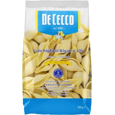 De Cecco Conchiglioni Rigati N° 126 - Pâtes - Publicité De Cecco Conchiglioni Rigati N° 126 - Pâtes - Publicité
