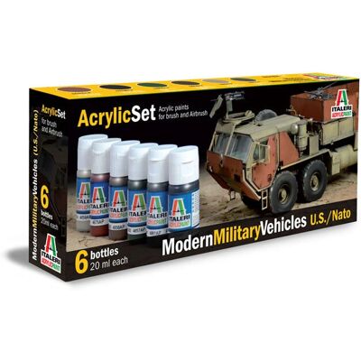 Set di colori acrilici Italeri 442AP - Nero, Marrone, Verde - Colori per modellini Set di colori acrilici Italeri 442AP - Nero, Marrone, Verde - Colori per modellini