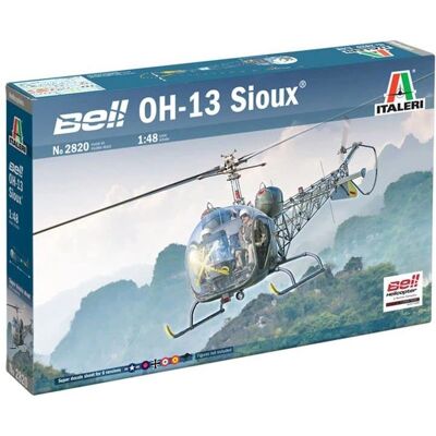 Kit modello Italeri 1:48 OH-13 Sioux - Aeroplano Kit modello Italeri 1:48 OH-13 Sioux - Aeroplano