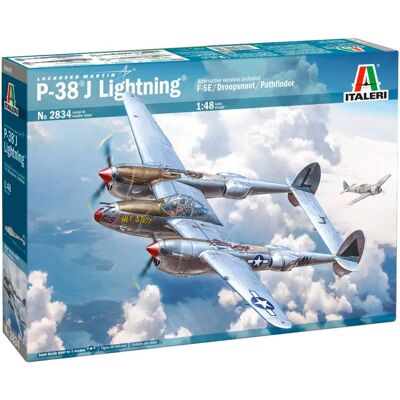 Italeri P-38J Lightning ETO Model Kit - WWII Fighter Aircraft Italeri P-38J Lightning ETO Model Kit - WWII Fighter Aircraft