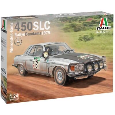 Kit de Modèle Mercedes-Benz 450 SLC Rally - Échelle 1:24, Haute Détail - Publicité Kit de Modèle Mercedes-Benz 450 SLC Rally - Échelle 1:24, Haute Détail - Publicité