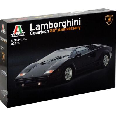 Kit de Modelo de Coche Lamborghini Countach 25 Aniversario - 1:24 Kit de Modelo de Coche Lamborghini Countach 25 Aniversario - 1:24