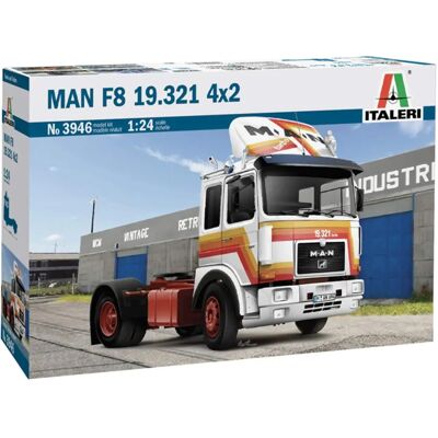 Italeri MAN F8 19.321 Skala 1:24 Lastbilsmodell Italeri MAN F8 19.321 Skala 1:24 Lastbilsmodell