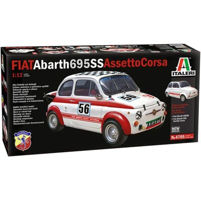 Kit maquette voiture Italeri Fiat Abarth 695SS Assetto Corsa - Échelle 1:12 - Publicité Kit maquette voiture Italeri Fiat Abarth 695SS Assetto Corsa - Échelle 1:12 - Publicité