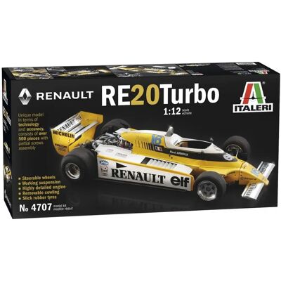 Italeri Renault RE20 Turbo Modellbyggsats - Skala 1:12 Italeri Renault RE20 Turbo Modellbyggsats - Skala 1:12