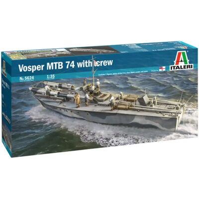 Kit de Modèle Italeri Vosper MTB 74 - Attaque amphibie britannique WWII - Publicité Kit de Modèle Italeri Vosper MTB 74 - Attaque amphibie britannique WWII - Publicité