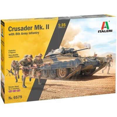 Italeri Crusader Mk.II 1:35 Militair modelbouwpakket - Schaal 1:35 Italeri Crusader Mk.II 1:35 Militair modelbouwpakket - Schaal 1:35