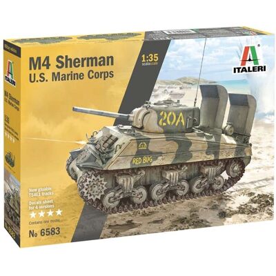 Kit de Modelo M4A2 Sherman US Cuerpo de Marina - Escala 1:35 Kit de Modelo M4A2 Sherman US Cuerpo de Marina - Escala 1:35